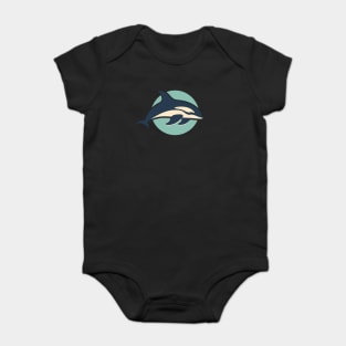 Minimal Orca, Love Orcas Baby Bodysuit